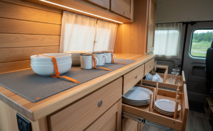 camper dish storage