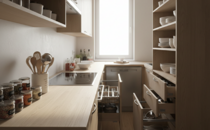 compact kitchen setup