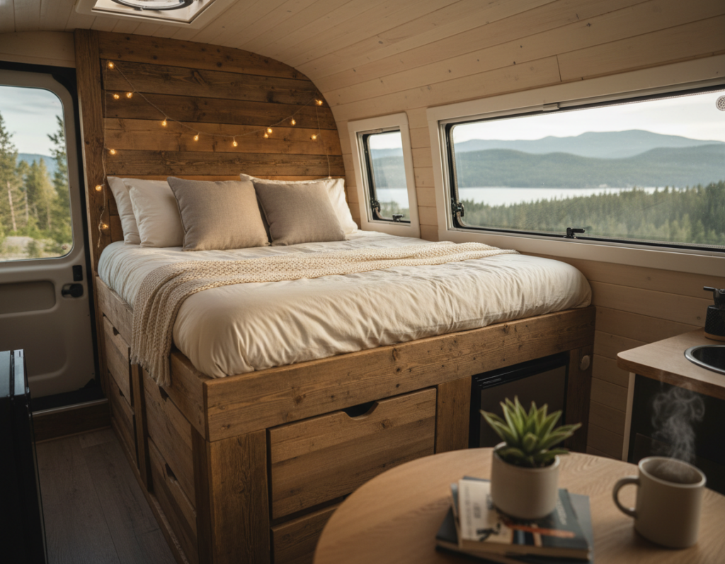 What People Wish They Knew Before Building a Raised Bed Inside a Camper Van